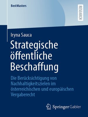cover image of Strategische öffentliche Beschaffung